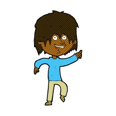 comic cartoon happy boy N37