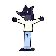 comic cartoon werewolf N5