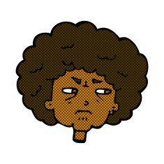 comic cartoon bitter old woman N2