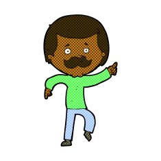 comic cartoon dancing dad N2