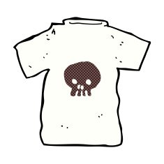 comic cartoon skull tee N3