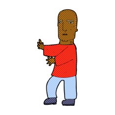 comic cartoon tough man N3