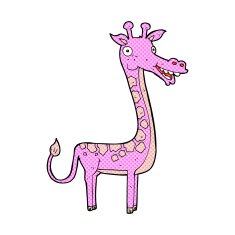 comic cartoon giraffe N2