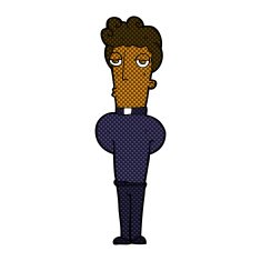comic cartoon priest N2