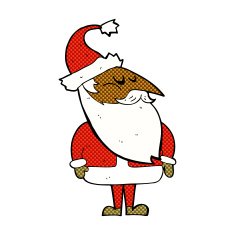 comic cartoon santa claus N34