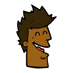 comic cartoon happy man N79