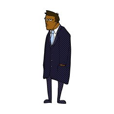 comic cartoon bad tempered man N2