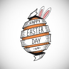 Spiral ribbon Easter egg