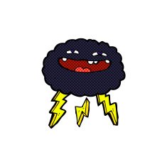 happy comic cartoon cloud N4