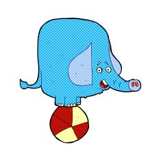 comic cartoon circus elephant N2