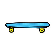comic cartoon skateboard N12