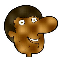 comic cartoon happy male face N3
