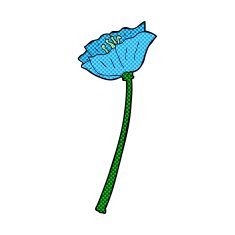 comic cartoon flower N53