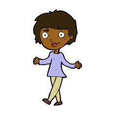 comic cartoon confused woman N16