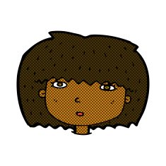 comic cartoon female face N27