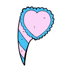 comic cartoon love heart symbol N2