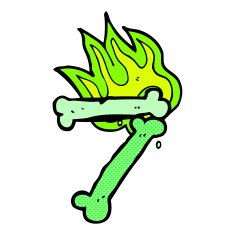 comic cartoon halloween bone number N3