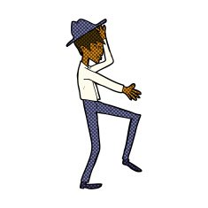 comic cartoon fashionable man N2