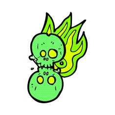 comic cartoon halloween bone number N8