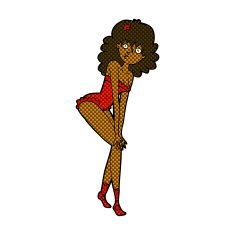 comic cartoon woman in lingerie N8