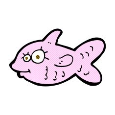 comic cartoon happy fish N3