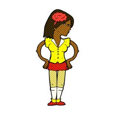 comic cartoon intelligent woman N4