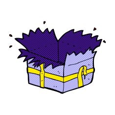 comic cartoon open present N2