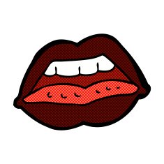 comic cartoon sexy lips symbol N3