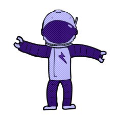 comic cartoon astronaut N21