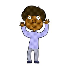comic cartoon happy boy N41