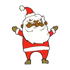 comic cartoon happy santa claus N6