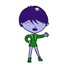 comic cartoon vampire girl N38