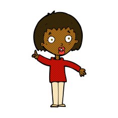 comic cartoon woman explaining her point N7