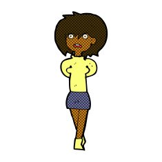 comic cartoon shocked woman N20