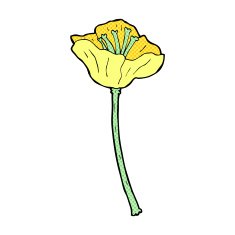 comic cartoon flower N55