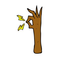 comic cartoon okay hand gesture N4