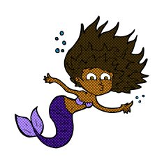 comic cartoon mermaid N11