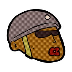 comic cartoon policeman head N2