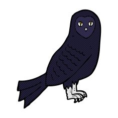 comic cartoon owl N15