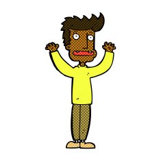 comic cartoon stressed man N10