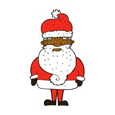 comic cartoon santa claus N36