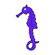 comic cartoon sea horse N4