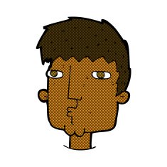 comic cartoon curious man N12