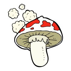 comic cartoon toadstool N13