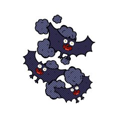 comic cartoon bats