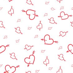 Valentine seamless pattern of hearts