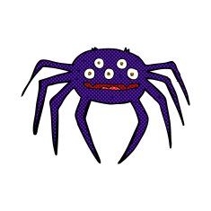 comic cartoon halloween spider N2