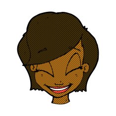 comic cartoon pretty female face N18