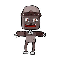 comic cartoon robot N33