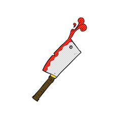 comic cartoon meat cleaver N2